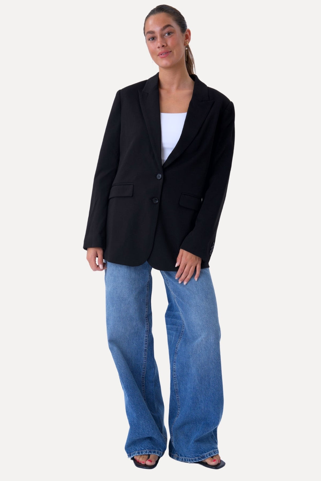 Blazer mit klassischer Passform - Schwarz