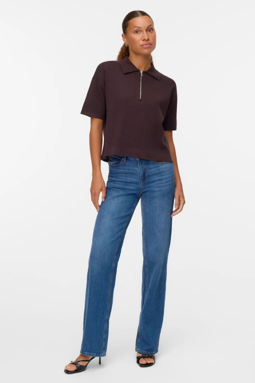 Gold 2/4 Poloneck Pullover - Schokoladen Torte