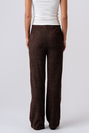 Efeu-Strick Pants - Braun
