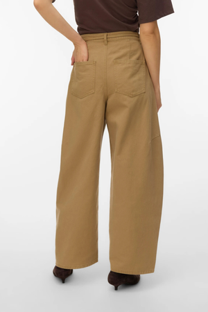 Kaitlin Wide Coloured Barrel Jeans – Kelp