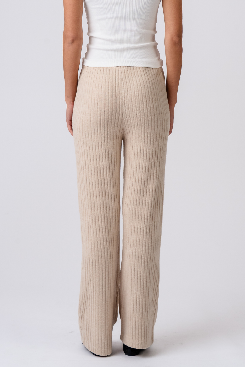 Efeu-Strick Pants - Beige