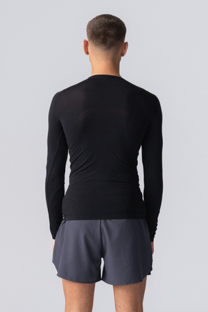 Erstklassiges Langarm T -Shirt - Schwarz