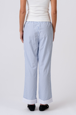 Layla gestreift Pants - Hellblau