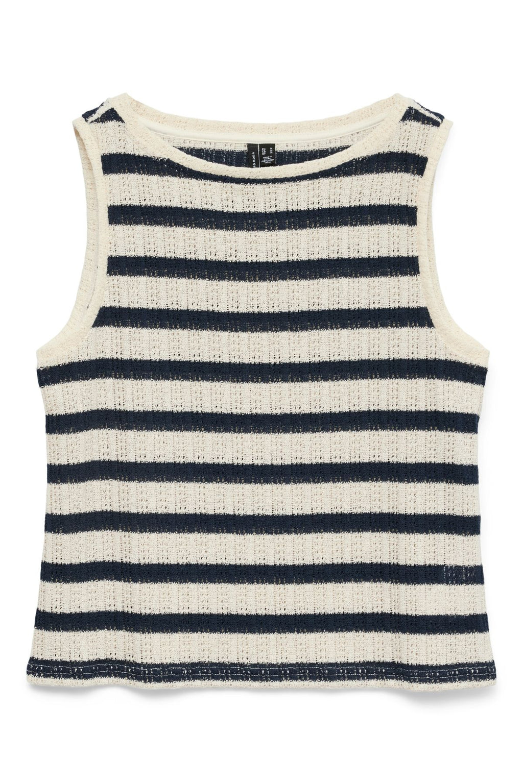 Freja Kurzarm-Top - Birkenstreifen - Navy Blazer