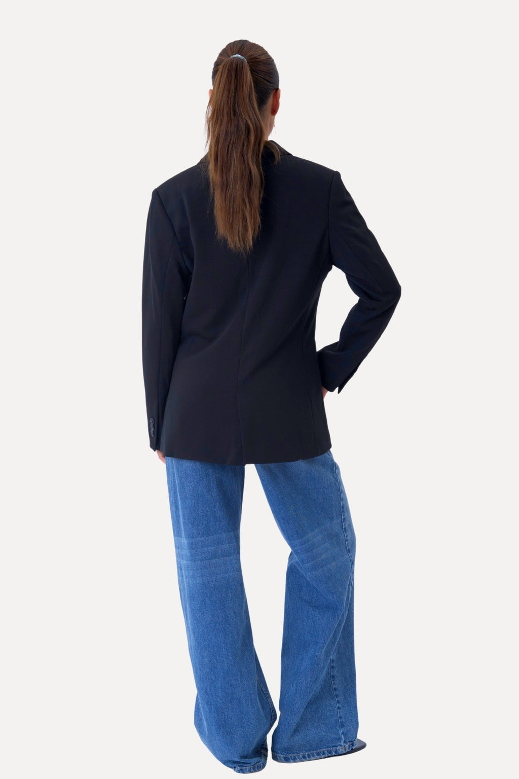 Blazer mit klassischer Passform – Marineblau