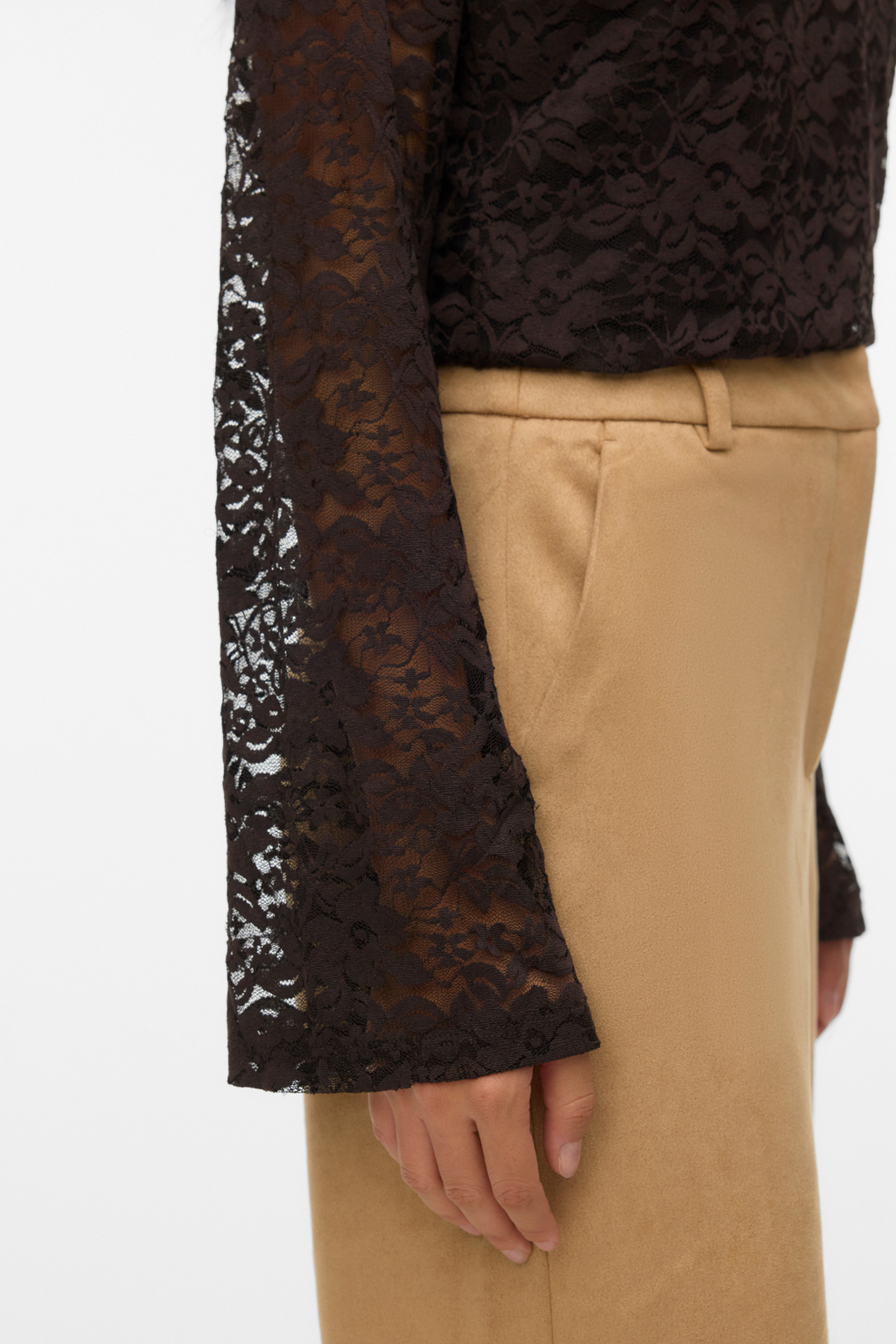 Kanya O -Neck Short Top - Schokoladen Torte