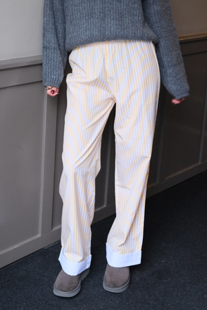 Layla gestreift Pants - Gelb