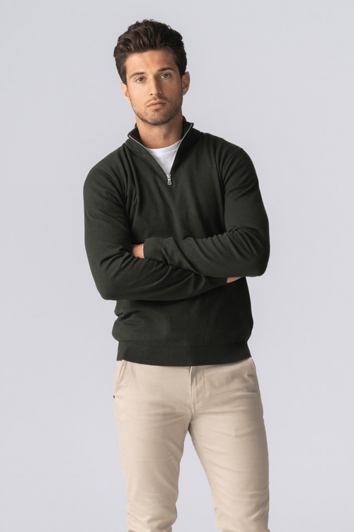 Pullover Half Zip - Armee