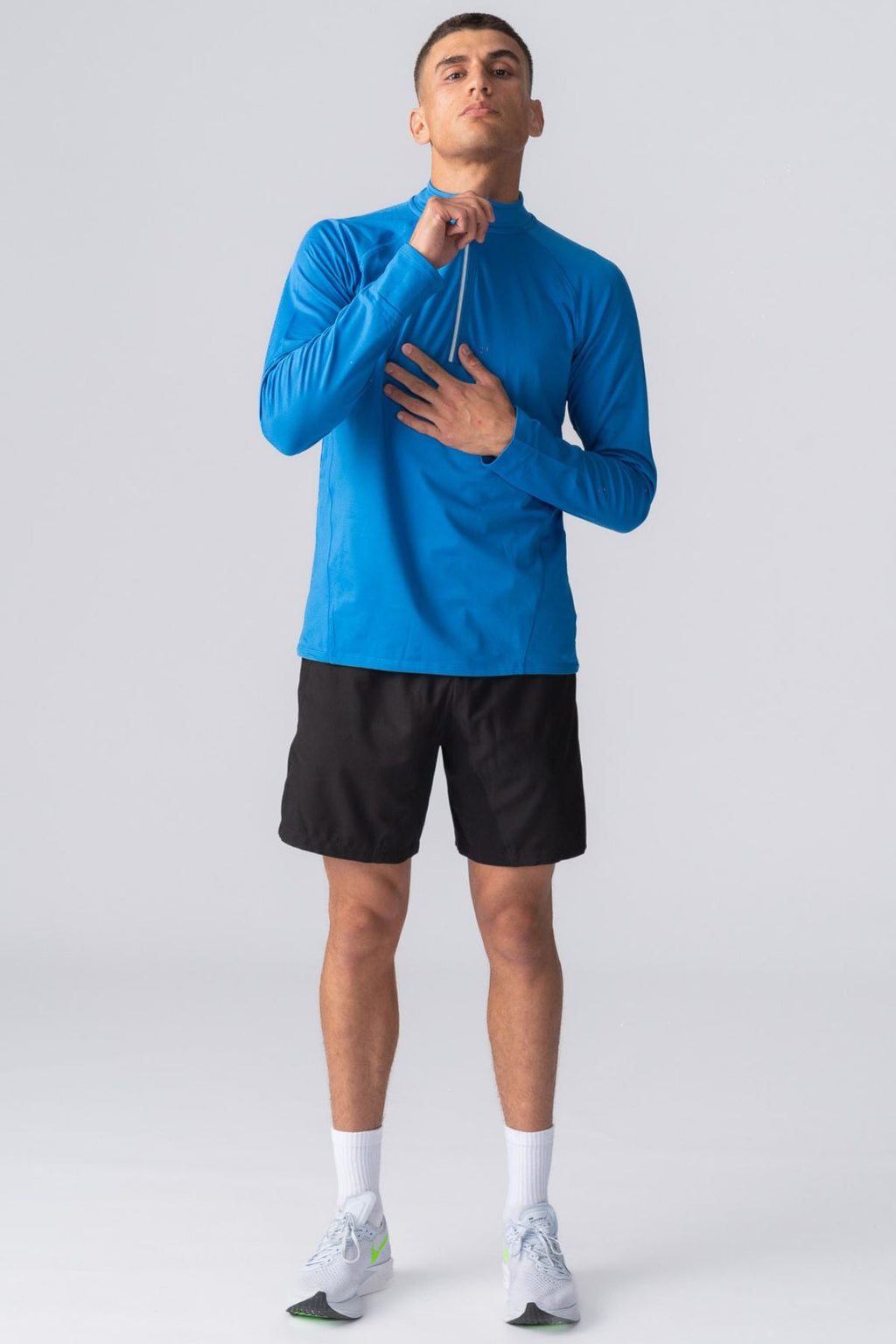 Langarmes Trainingst-Shirt-Blau