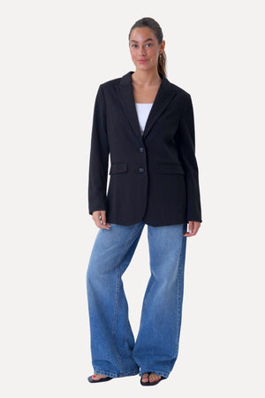 Blazer mit klassischer Passform – Marineblau