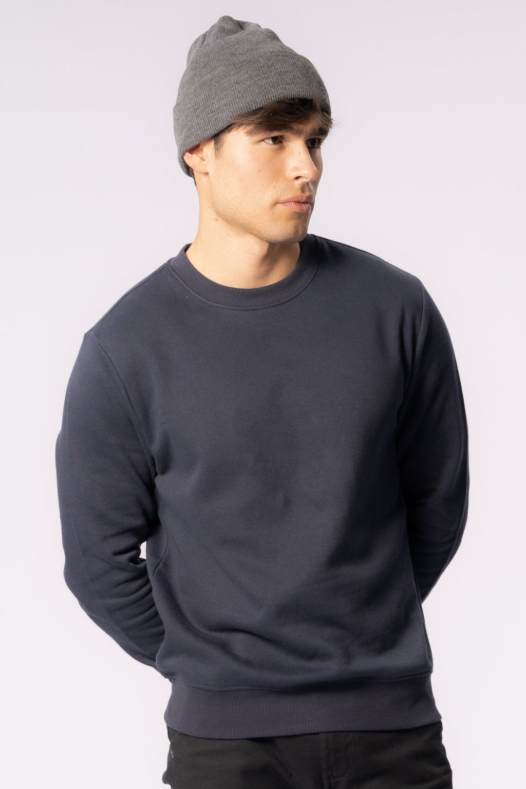 Gestrickte Mütze – Grau