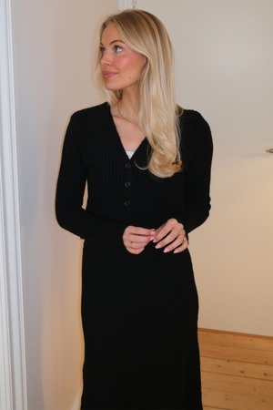 Nova Krawattenbluse gestrickt - Schwarz