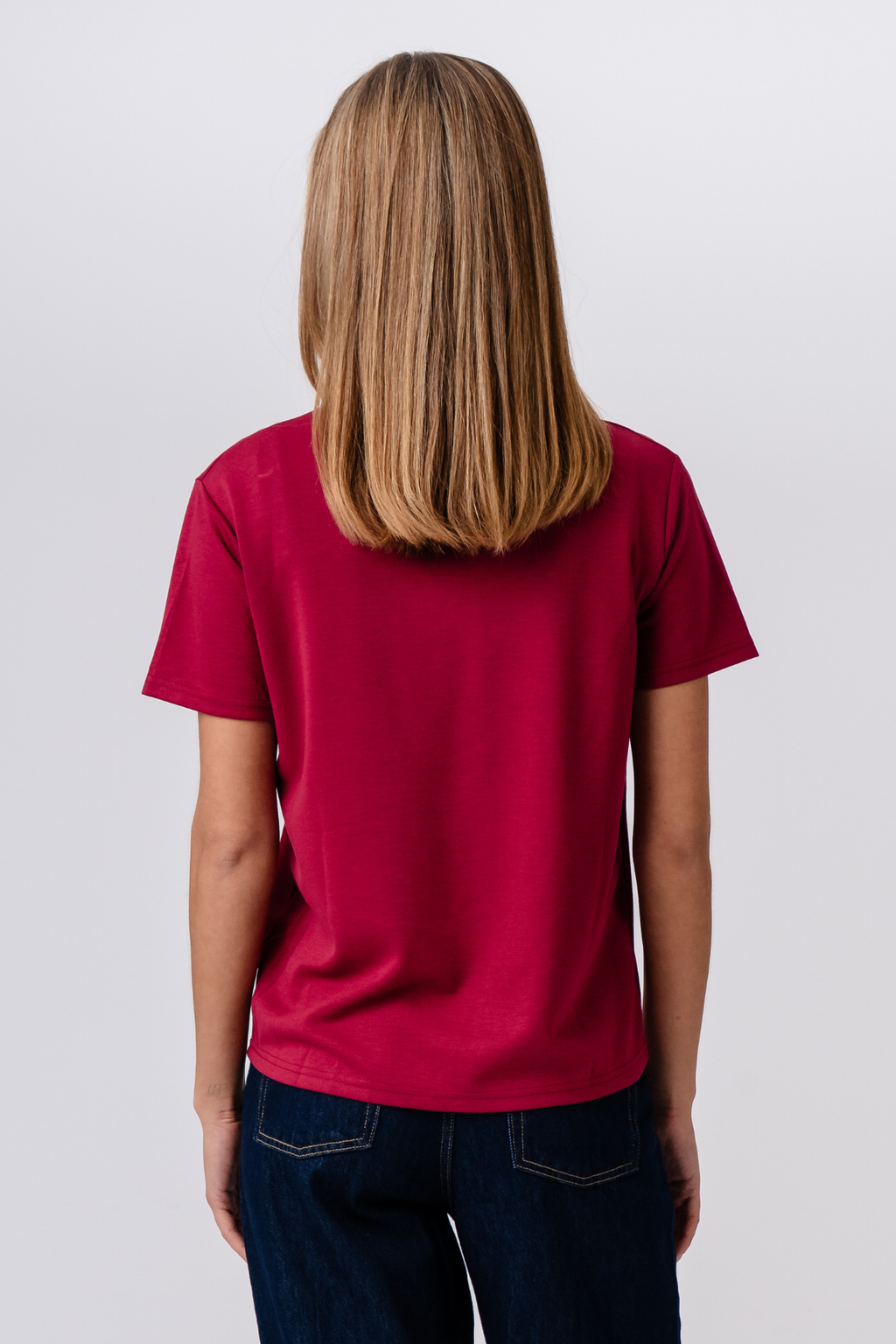 Leah lose T -Shirt - Burgund