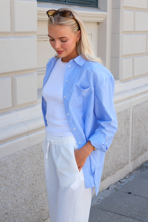 Melia Lose Hemd - Grapemist