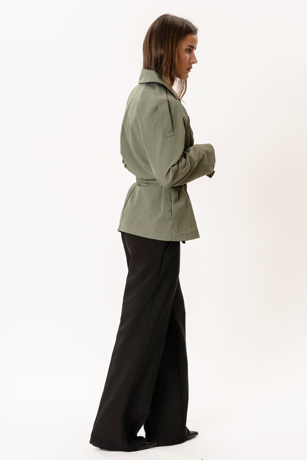 Sia Short Trenchcoat - Khaki