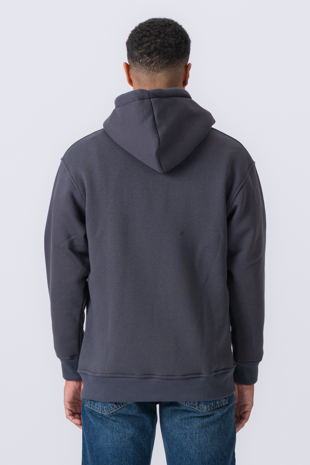 Entspannter Zip -Hoodie - Dunkelgrau