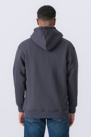 Entspannter Zip -Hoodie - Dunkelgrau