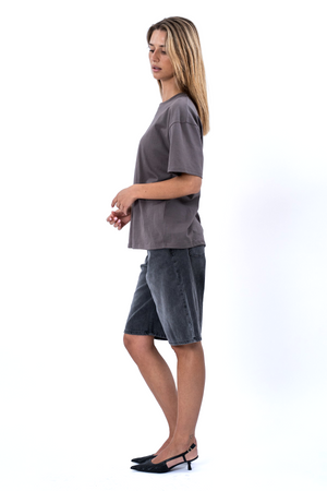 Schweres Boxfit-T-Shirt – Dunkelgrau