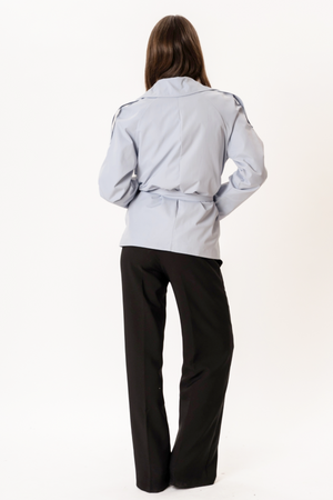 Sia Kurzer Trenchcoat – Himmelblau