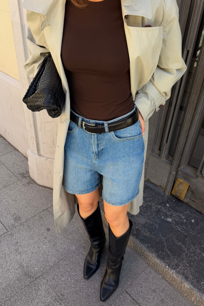 The Original Performance Denim Shorts - Mittelblau Denim (Frau)