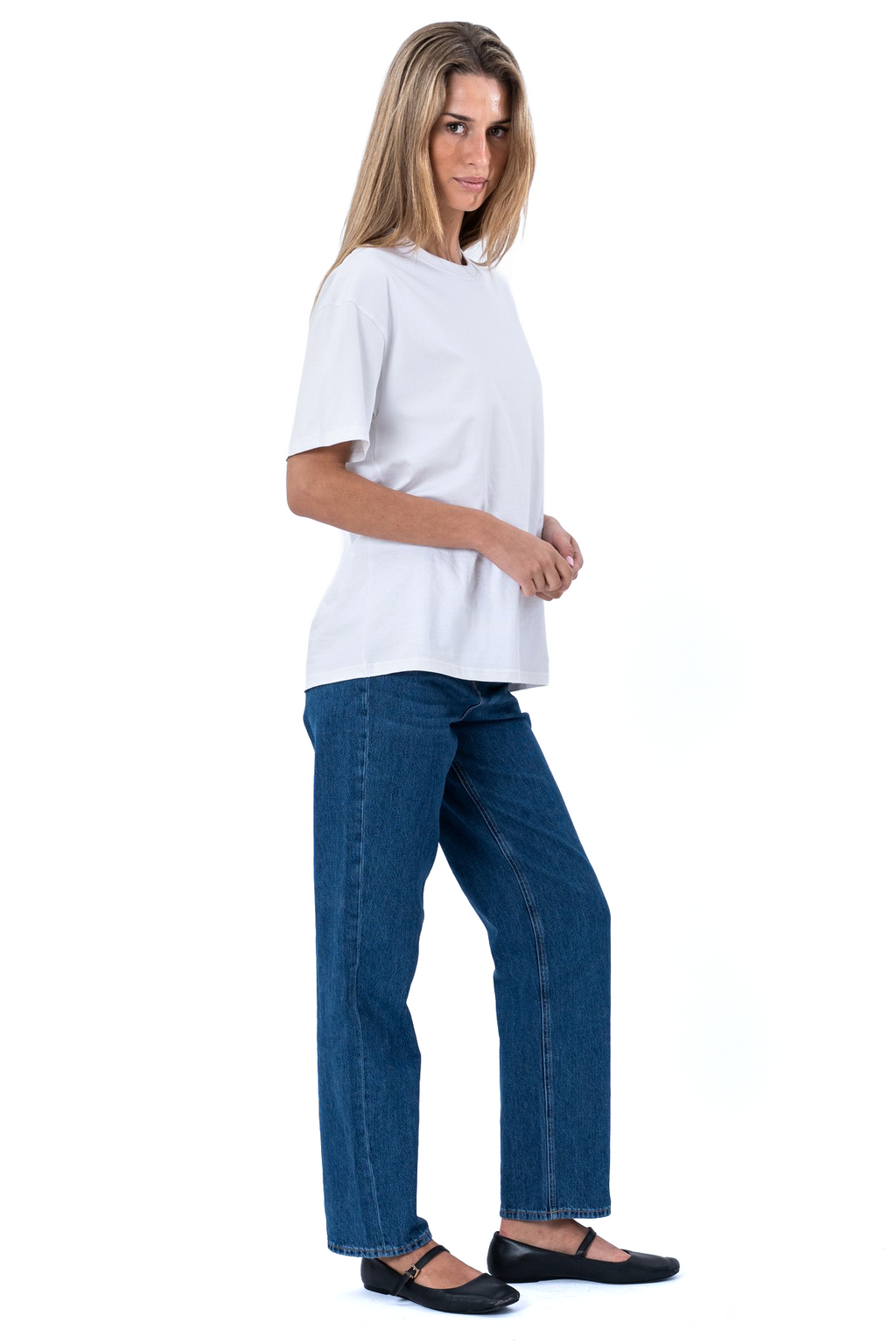 Schweres Boxfit-T-Shirt – Weiß