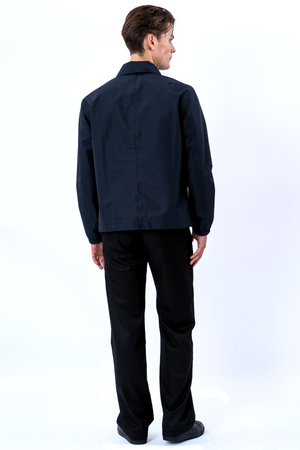 Kurze Jacke mit Reißverschluss – Marineblau