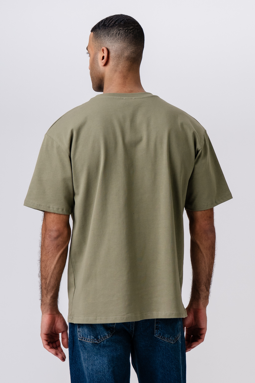 Schweres Boxfit-T-Shirt – Oliv