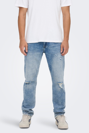 Scheuchende Reg Blue Jeans - Blue Denim