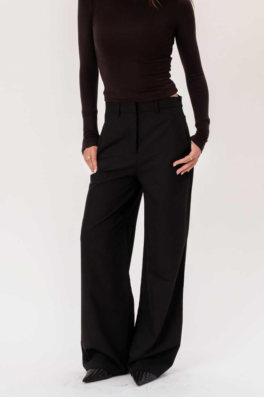 Rosalie Wide Pants - Schwarz