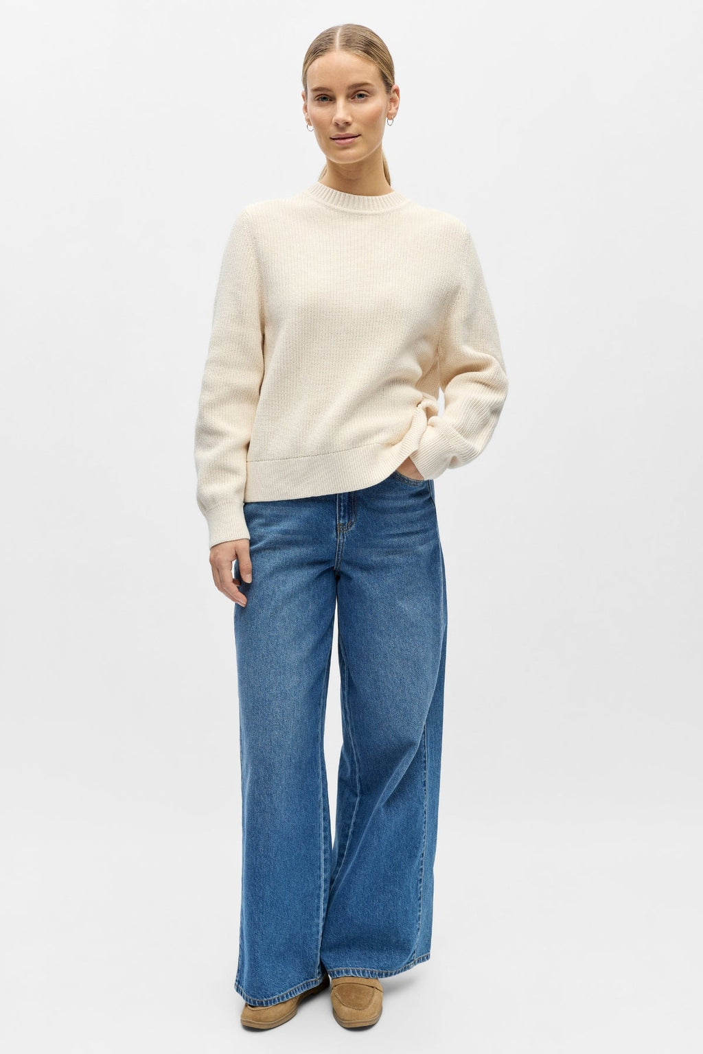 Flo Strickpullover – Weißer Sand