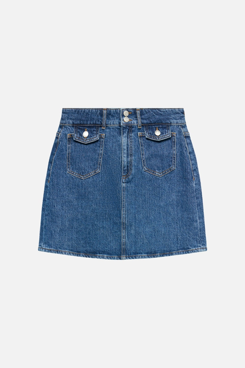 Tessa Pocket Short Rock - mittelblauer Denim