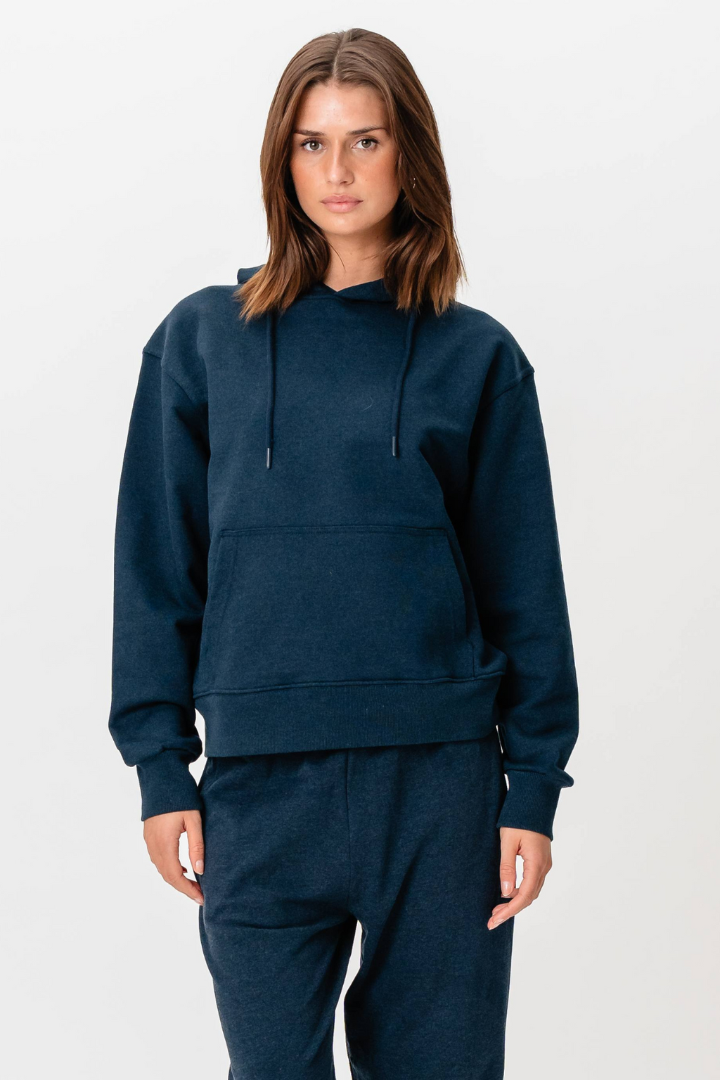 Schwerer Hoodie - Heather Navy