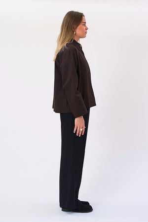 Mavis kurze Jacke – Dunkelbraun