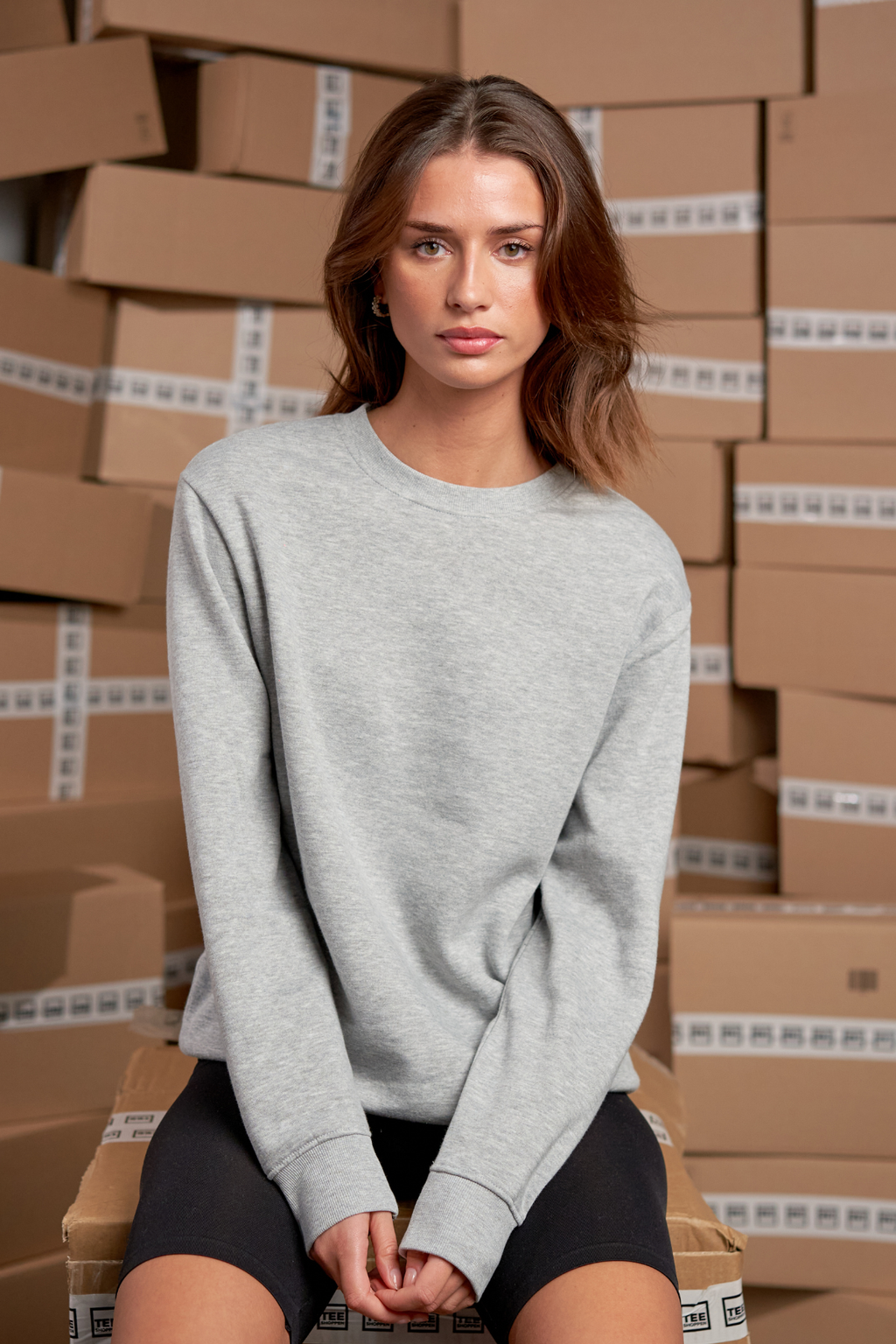 Schwere Crewneck - grau