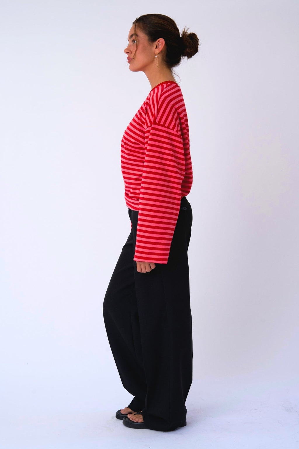 Cleo Bluse - Rot/Rosa