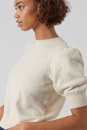 Doffy O-Neck Pullover – Birke Melange