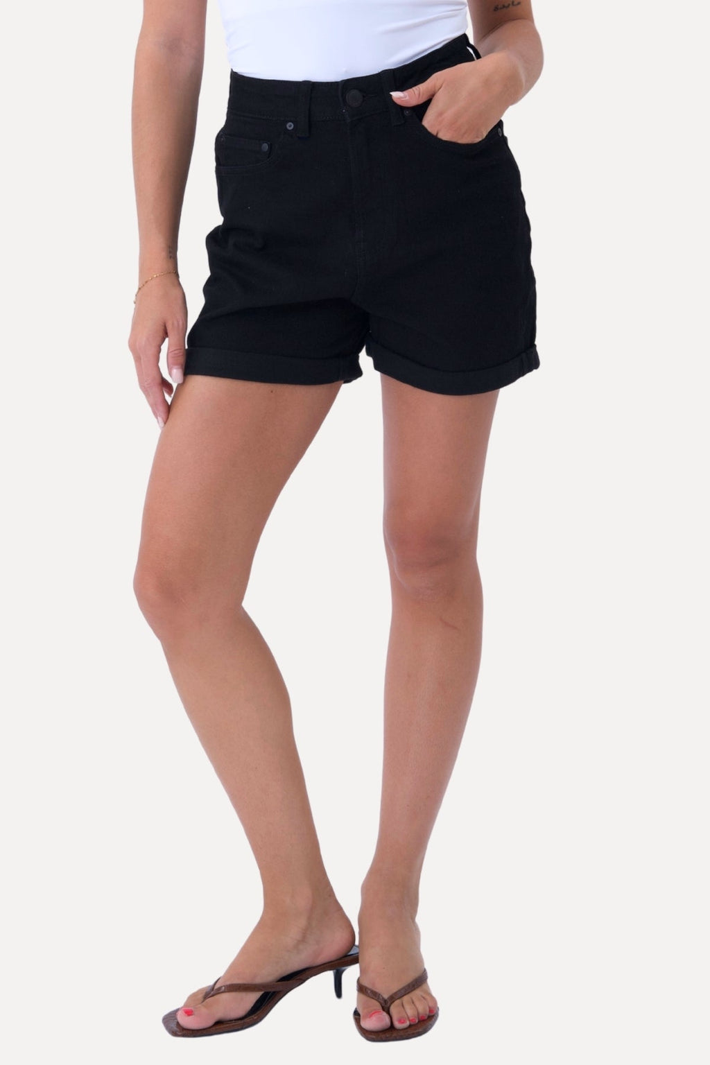 The Original Performance Denim Shorts - Schwarzer Denim