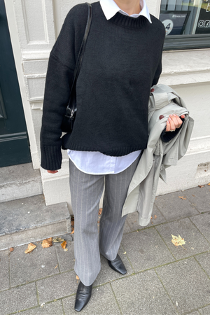 Lisa Wide Hosen AOP - mittel graue Melange