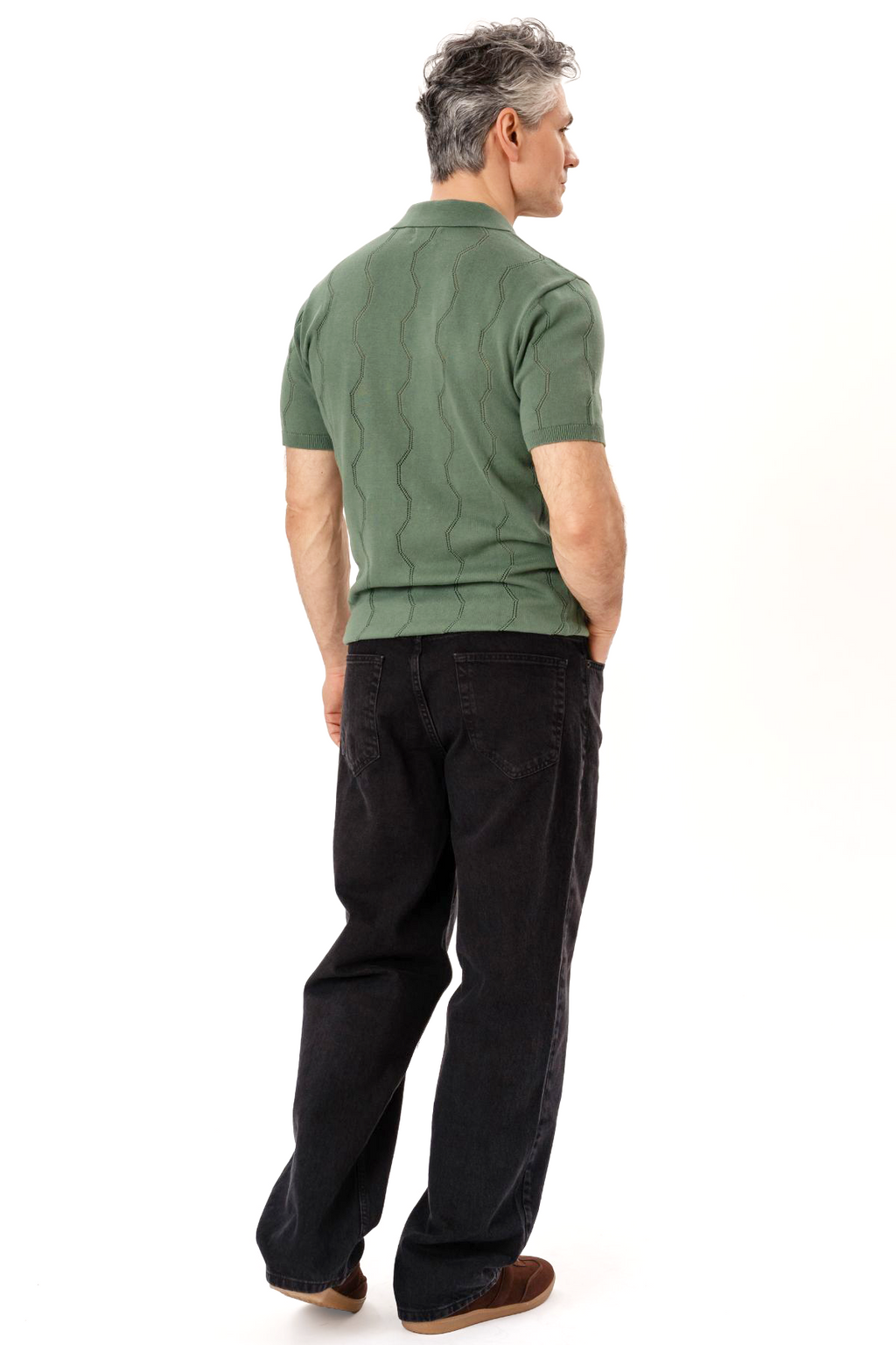 Wilhelm Regular Jeans – solide Schwarz