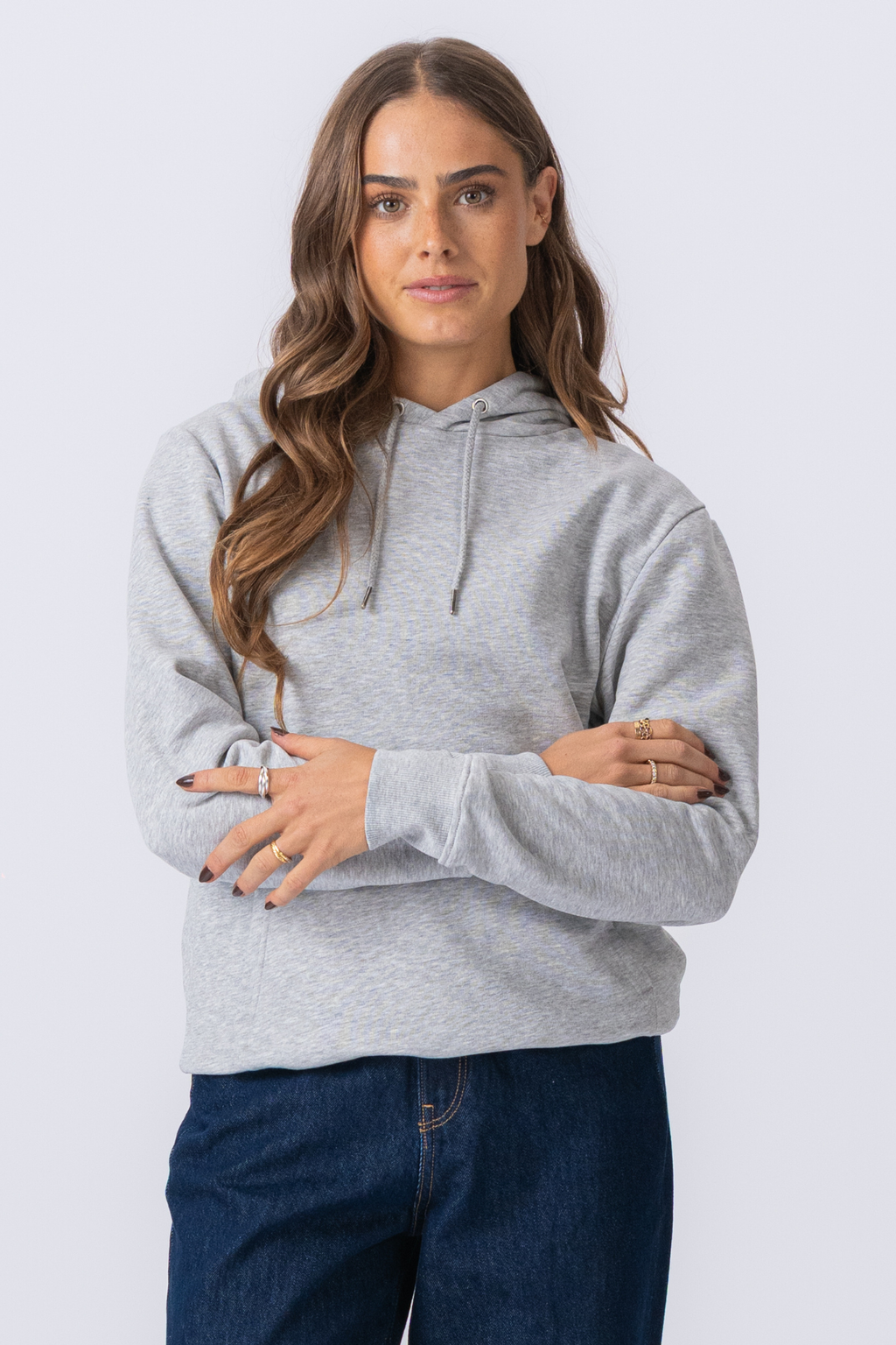 Sweatshirt Hoodie - Asche grau