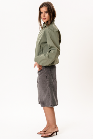 Ines kurze Jacke – Khaki