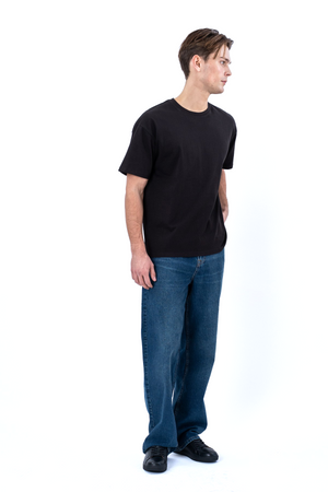 Kastenförmiges T-Shirt - Schwarz