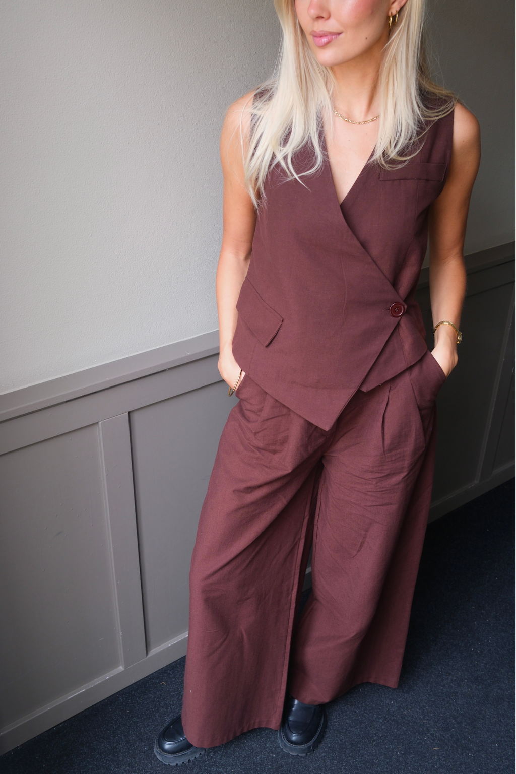 Melissa breit Pants - Braun