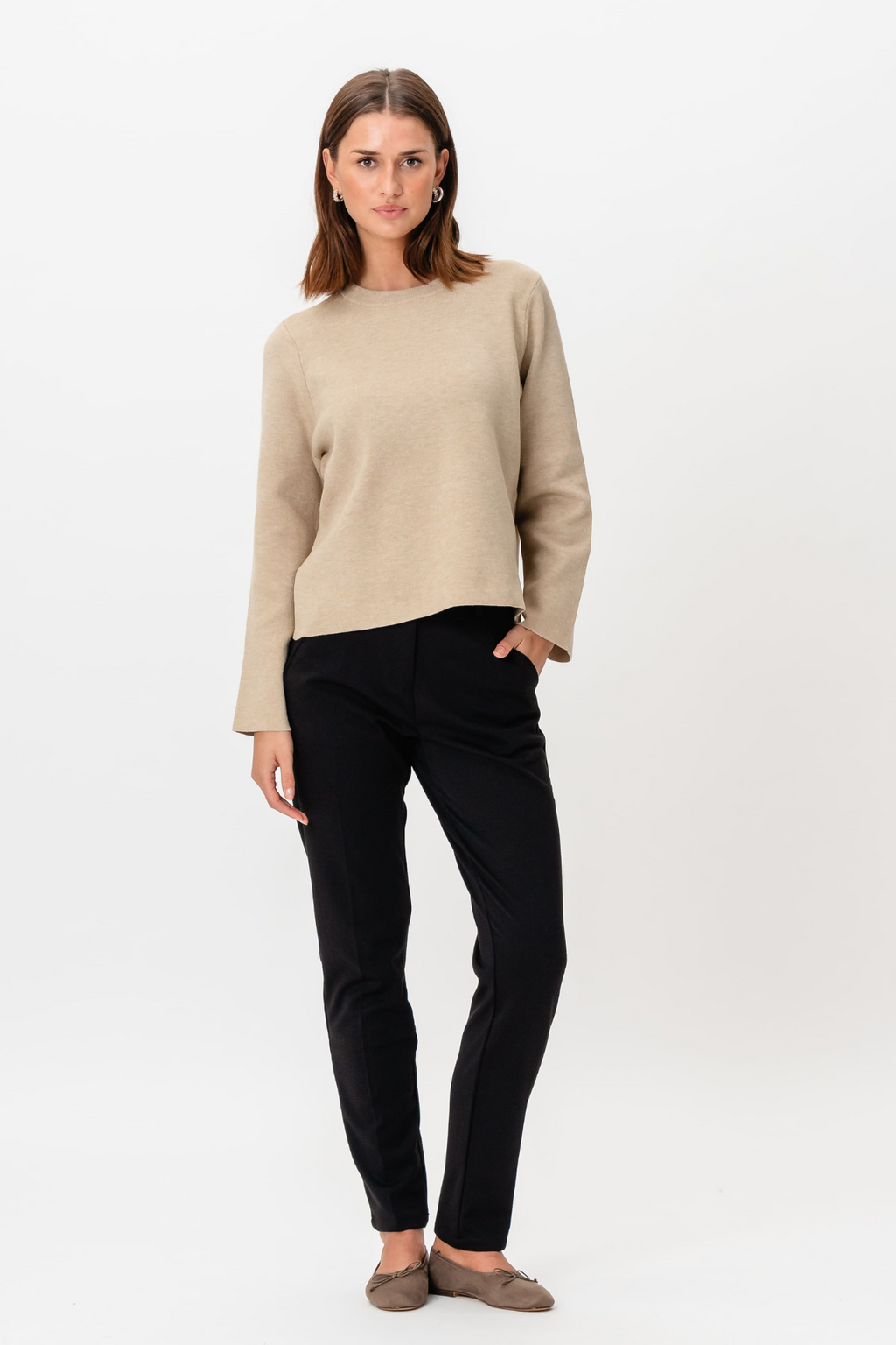 Reynard O -Neck Pullover - Humus