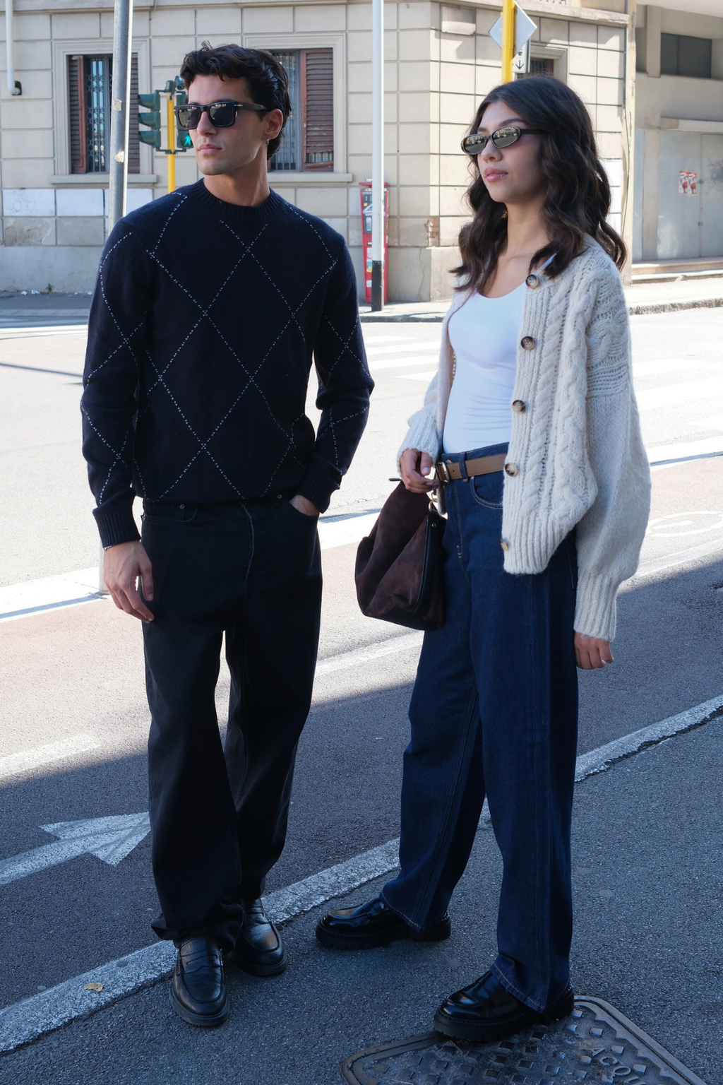 Knopfstrick – Weiß