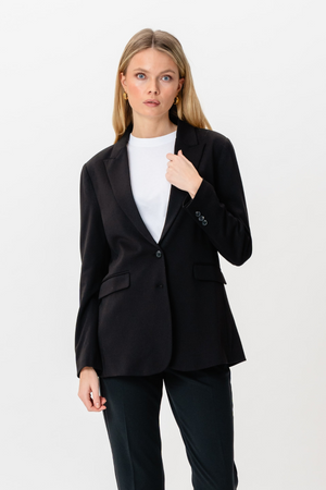 Blazer mit klassischer Passform - Schwarz