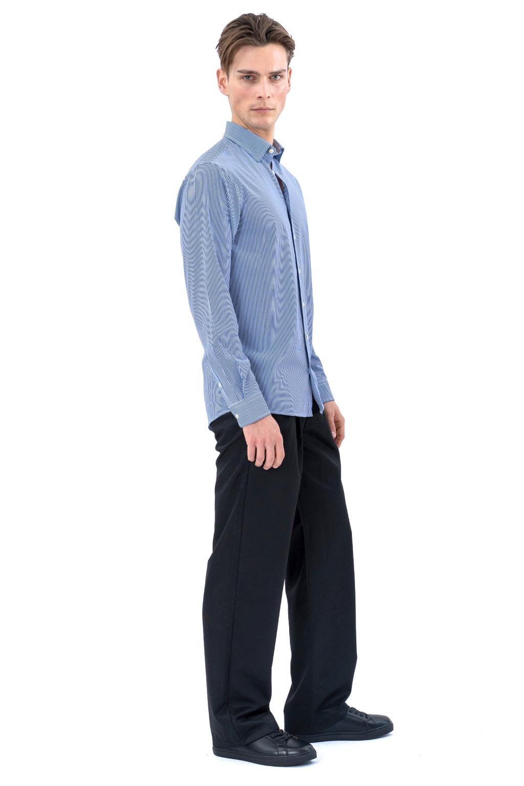 The Original Premium Performance Hemd – Weiß/Marineblau