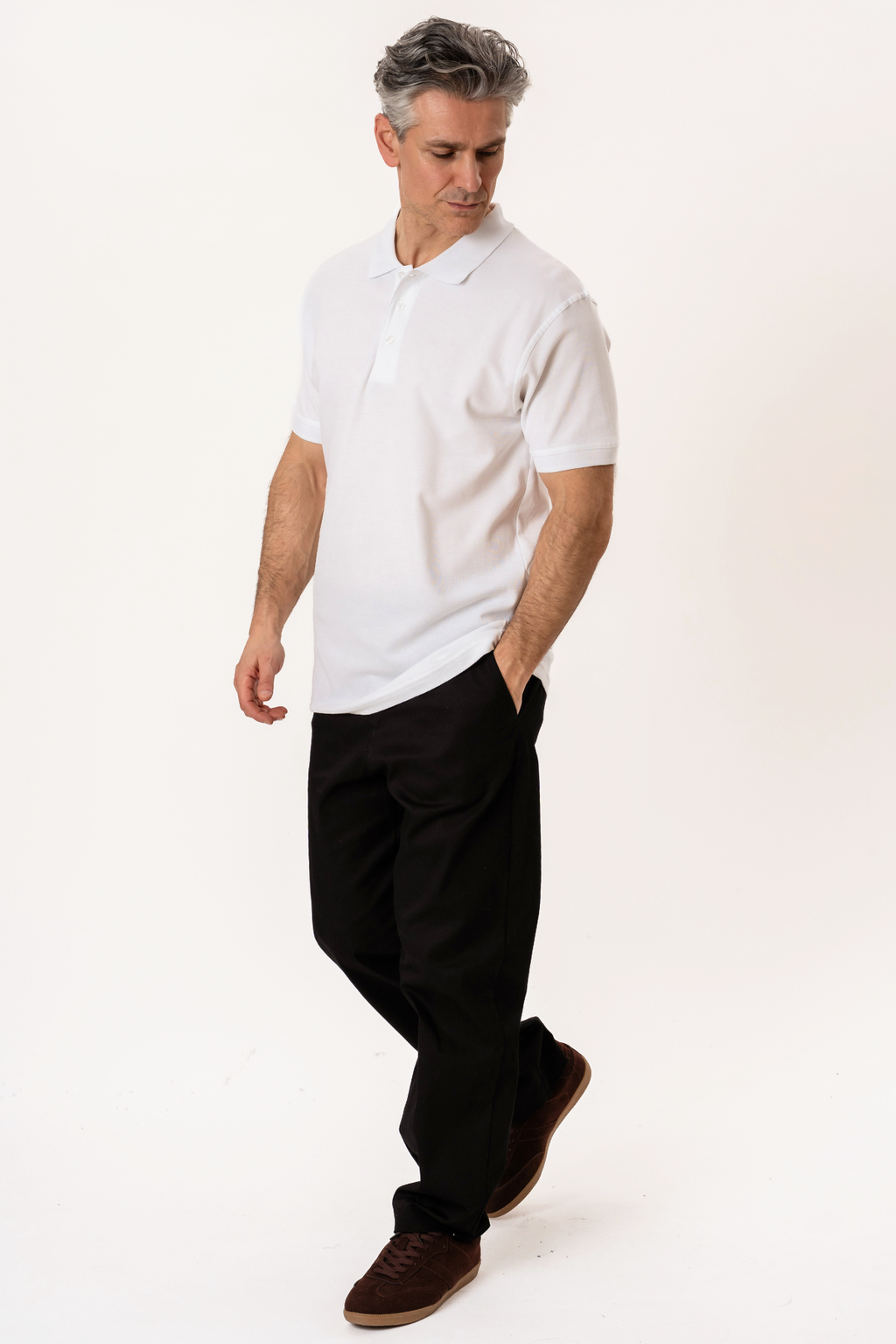 Basic Polo - weiß