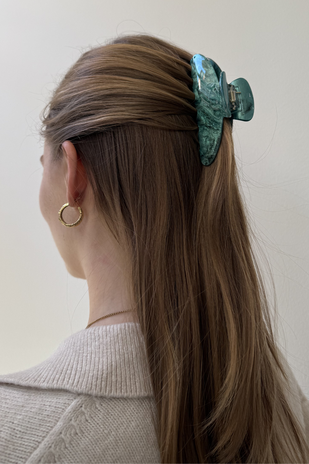 Haarclip - Achatgrün