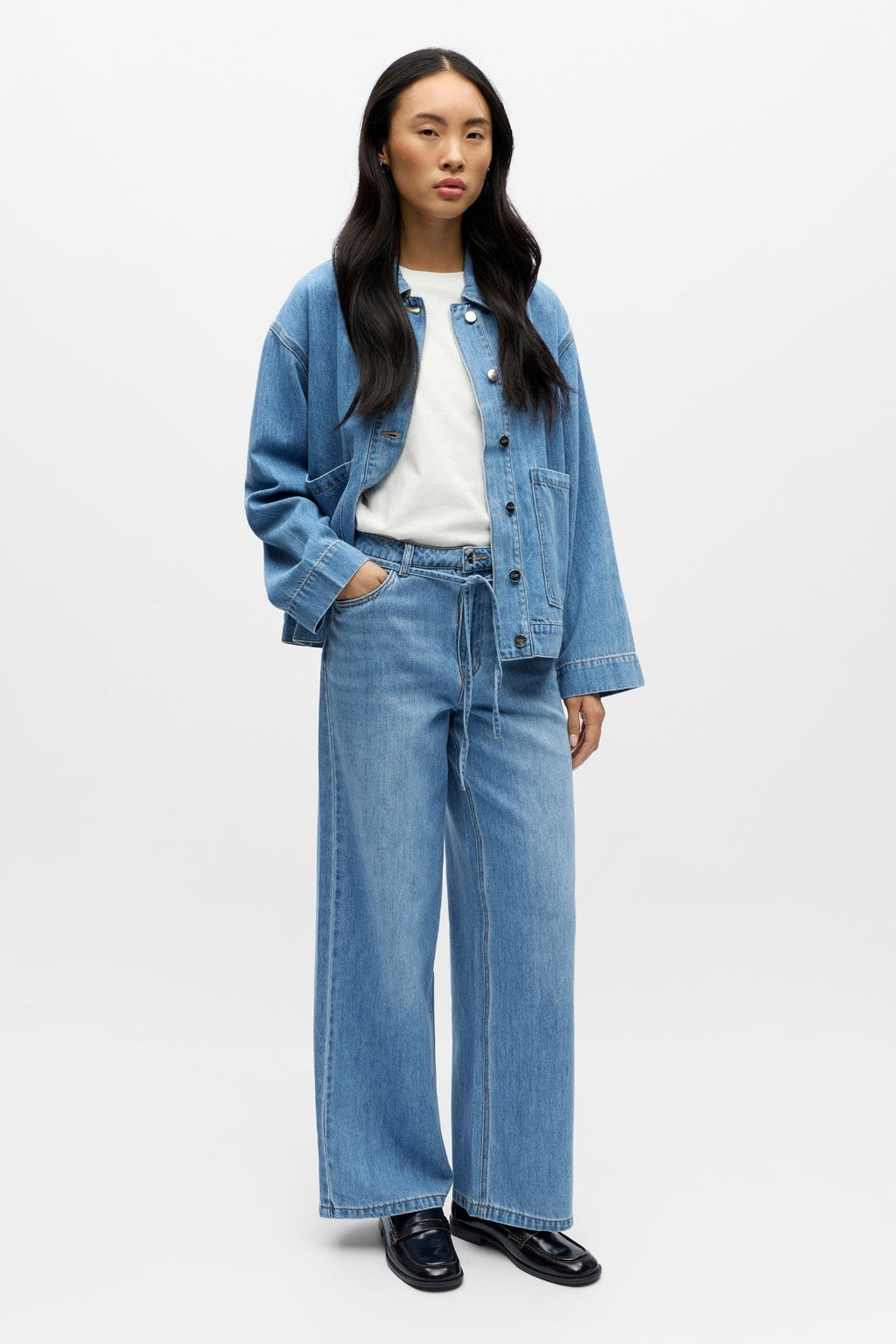 Rosie Wide Jeans – Hellblauer Denim